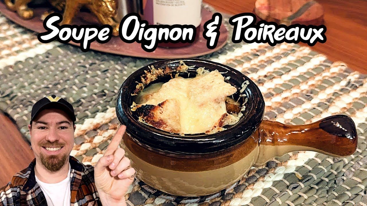 French onion soup with melted cheese